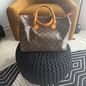 Louis Vuitton Classic Brown Monogram Satchel (Speedy 35)